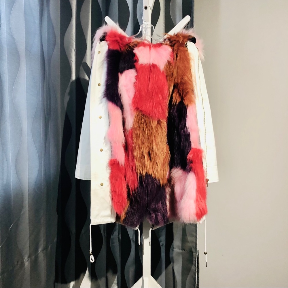 Real Fox Fur Waterproof Coat Winter Parka
